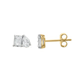 Valessa 14K Yellow Gold Lab Grown Diamond Toi Et Moi Earrings – 1 Ct