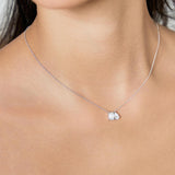 Aurelia 14K White Gold Lab Grown Diamond Toi Et Moi Necklace – 1.5 Ct