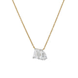 Aurelia 14K Yellow Gold Lab Grown Diamond Toi Et Moi Necklace – 1.5 Ct