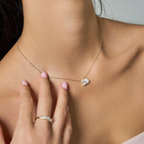Aurelia 14K Yellow Gold Lab Grown Diamond Toi Et Moi Necklace – 2 Ct