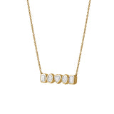 Cassira 14K Yellow Gold Lab Grown Diamond Necklace – 1.5 Cts