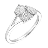 Mysaria 14K White Gold Lab Grown Diamond Ring – 1 Ct