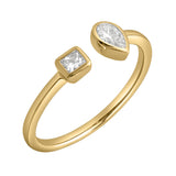 Lyra 14K Yellow Gold Lab Grown Diamond Open Ring – 0.25 Ct