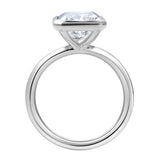 Nerina 14K White Gold Radiant Bezel Lab Grown Diamond Solitaire Engagement Ring – 5 cts