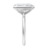 Nerina 14K White Gold Radiant Bezel Lab Grown Diamond Solitaire Engagement Ring – 5 cts