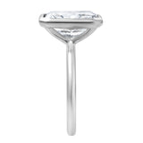 Nerina 14K White Gold Radiant Bezel Lab Grown Diamond Solitaire Engagement Ring – 5 cts