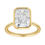 Nerina 14K Yellow Gold Radiant Bezel Lab Grown Diamond Solitaire Engagement Ring – 5 cts