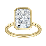 Nerina 14K Yellow Gold Radiant Bezel Lab Grown Diamond Solitaire Engagement Ring – 5 cts