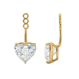 Mariposa 14K Yellow Gold Heart Lab Grown Diamond Earring Jackets – 10 cts