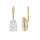 Evelyn 14K Yellow Gold Pear Lab Grown Diamond Earring Jackets – 10 cts