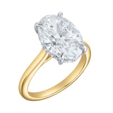 Celestia 14K Yellow Gold Oval Cathedral Lab Grown Diamond Engagement Ring - 5.15cts