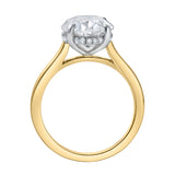 Celestia 14K Yellow Gold Oval Cathedral Lab Grown Diamond Engagement Ring - 5.15cts