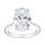 Celestia 14K White Gold Oval Cathedral Lab Grown Diamond Hidden Halo Engagement Ring - 5.15cts