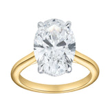 Celestia 14K Yellow Gold Oval Cathedral Lab Grown Diamond Engagement Ring - 5.15cts
