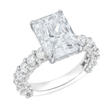 Maelis 14K White Gold Radiant Lab Grown Diamond Hidden Halo Engagement Ring – 7.45 cts