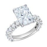 Maelis 14K White Gold Radiant Lab Grown Diamond Hidden Halo Engagement Ring – 7.45 cts