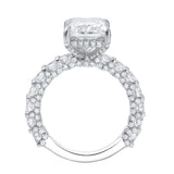 Maelis 14K White Gold Radiant Lab Grown Diamond Hidden Halo Engagement Ring – 7.45 cts