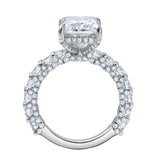 Maelis 14K White Gold Radiant Lab Grown Diamond Hidden Halo Engagement Ring – 7.45 cts