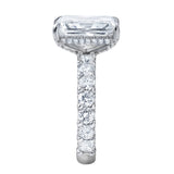 Maelis 14K White Gold Radiant Lab Grown Diamond Hidden Halo Engagement Ring – 7.45 cts