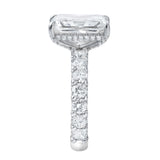 Maelis 14K White Gold Radiant Lab Grown Diamond Hidden Halo Engagement Ring – 7.45 cts
