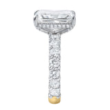 Maelis 14K Yellow Gold Radiant Lab Grown Diamond Hidden Halo Engagement Ring – 7.45 cts