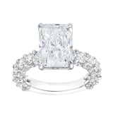 Maelis 14K White Gold Radiant Lab Grown Diamond Hidden Halo Engagement Ring – 7.45 cts