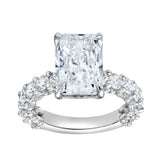 Maelis 14K White Gold Radiant Lab Grown Diamond Hidden Halo Engagement Ring – 7.45 cts