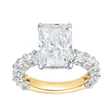 Maelis 14K Yellow Gold Radiant Lab Grown Diamond Hidden Halo Engagement Ring – 7.45 cts