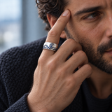 Surf's Up Sterling Silver Blue Sapphire & Topaz Band Ring