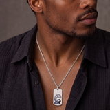 Surfer's Paradise Sterling Silver Blue Sapphire & Topaz Stone Tag