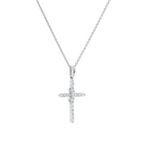 Trinita 14K White Gold Diamond Cross Pendant - 0.18 ct