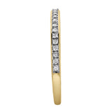 Luna 14K Gold Round Diamond Studded Eternity Band Ring - 0.25cts
