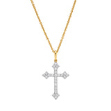 Lumina 0.33 ct Diamond Cross Necklace in 14K Yellow Gold
