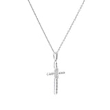 Trinita 14K White Gold Diamond Cross Pendant - 0.18 ct