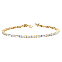 Azora 4 Ct 14K Yellow Gold Diamond Tennis Bracelet