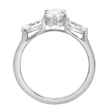 Fallon 2CT Marquise & Pear Three Stone Lab Diamond Ring 14K White Gold