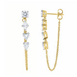 Elenya 14K Yellow Gold Lab Grown Diamond Drop Earrings - 1.5 Ct