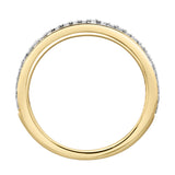 Luna 14K Gold Round Diamond Studded Eternity Band Ring - 0.25cts