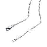 Kiyoshi Mirror Twist Bar Chain Necklace 925 Silver