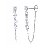 Elenya 14K White Gold Lab Grown Diamond Drop Earrings - 1.5 Ct