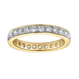 Lume 14K Gold Round Diamond Studded Band Ring - 0.97cts