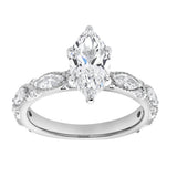 Althea 2.15CT Marquise Cut Lab Diamond Engagement Ring 14K White Gold