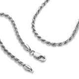 Akari Diamond-Cut Rope Chain Necklace 925 Silver