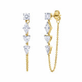 Elenya 14K Yellow Gold Lab Grown Diamond Drop Earrings - 2 Ct
