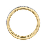 Lume 14K Gold Round Diamond Studded Band Ring - 0.97cts