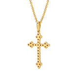 Lumina 0.25 ct Diamond Cross Necklace in 14K Yellow Gold