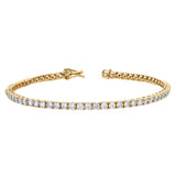 Evelia 5 Ct 14K Yellow Gold Natural Diamond Tennis Bracelet