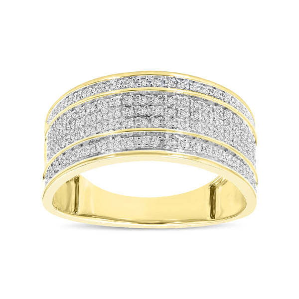 Elysium Natural Diamond Band Ring 0.38 ct in 10K Yellow Gold