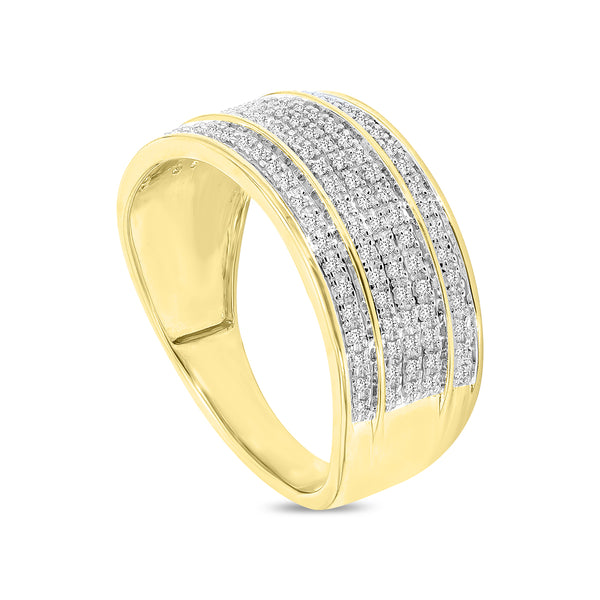 Elysium Natural Diamond Band Ring 0.38 ct in 10K Yellow Gold