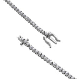 Amora 1 Ct 14K White Gold Natural Diamond Tennis Bracelet